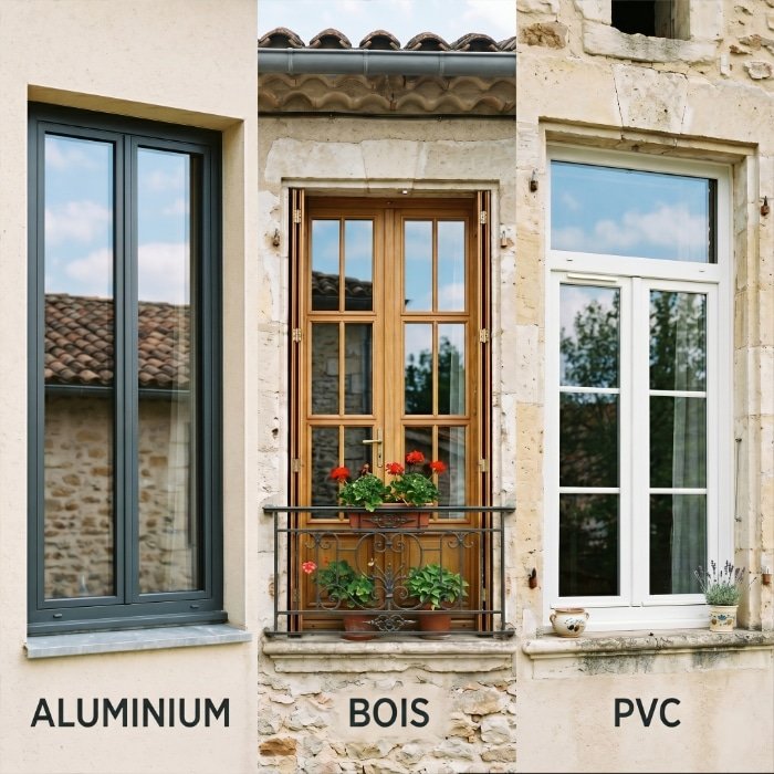 3 types de fenêtres sur mesure aluminium pvc et bois