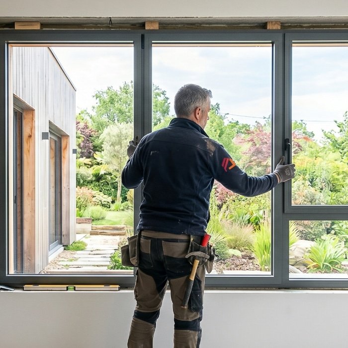 Pose d une fenêtre sur mesure par l Embellie Habitat