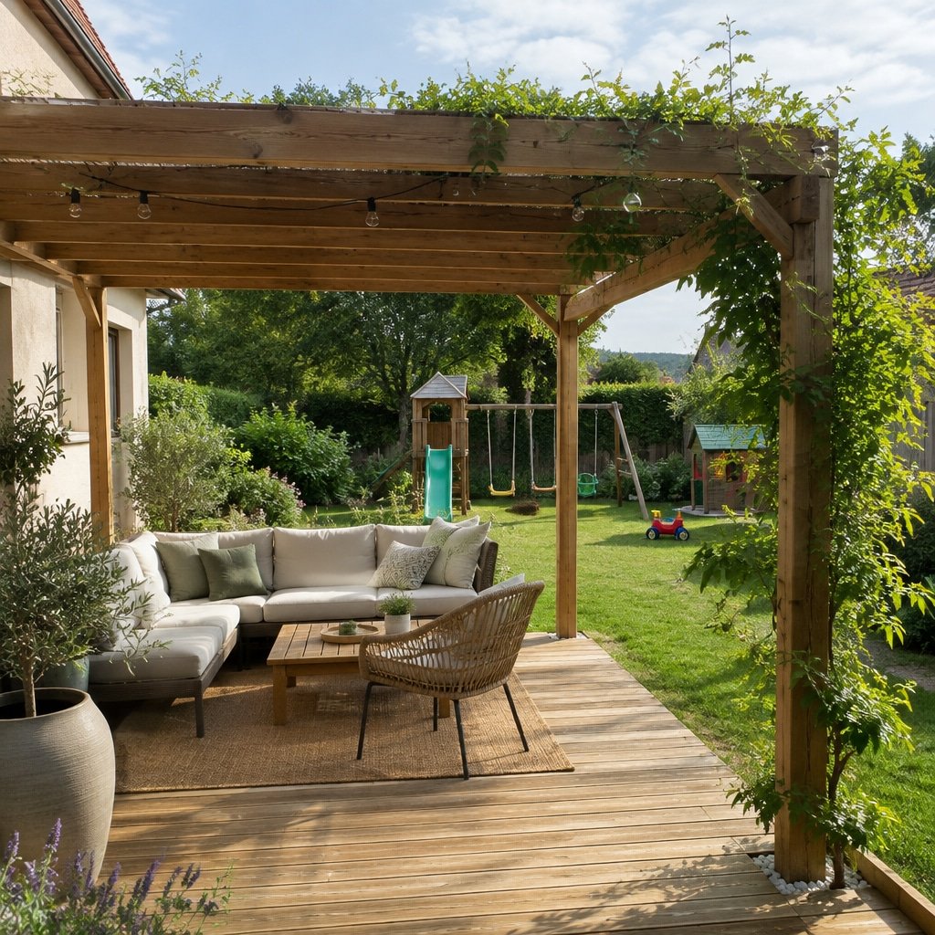 Pergolas dans un jardin a evreux